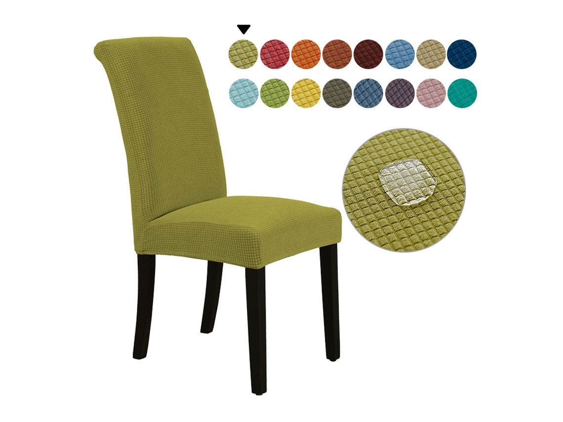 Funda Elástica Impermeable Para Silla De Restaurante, Color Amarillo Siurn