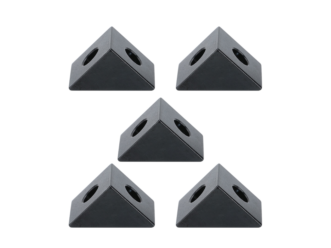 5 piezas de accesorios para impresoras 3D: conector triangular de aluminio con ranura en V y viga en C