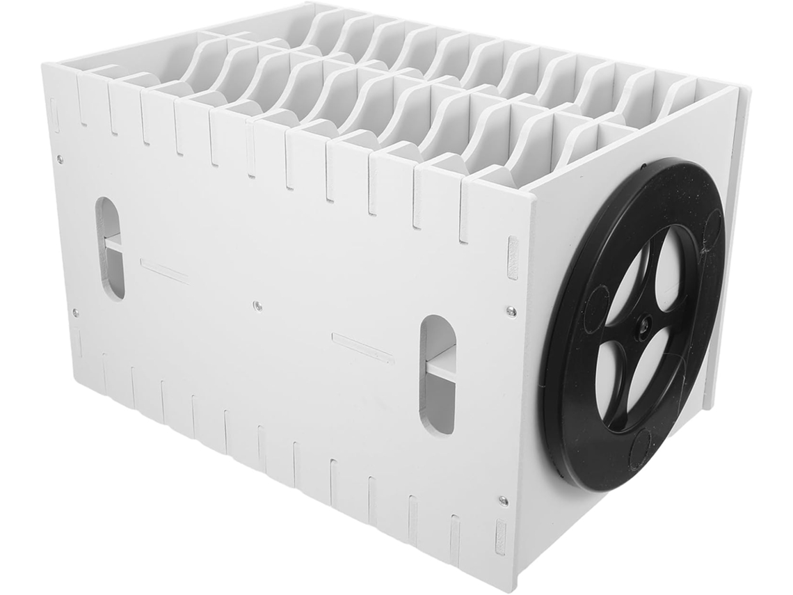 Soporte giratorio para almohadillas de tinta, gran capacidad, 48 compartimentos, PVC, para uso de oficina. SFUSHOS