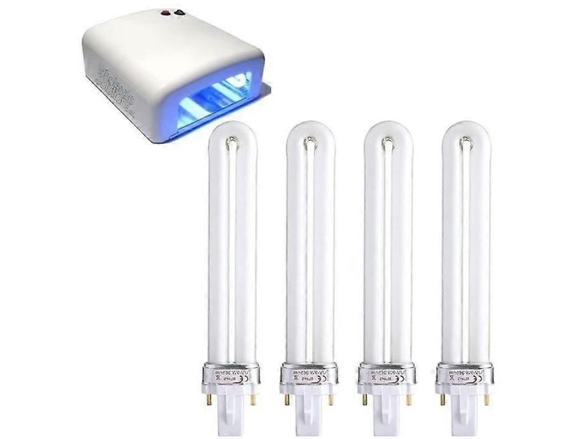 4pcs 9w Lâmpada Uv Tubo De Substituição Lâmpadas Para Secador De Unhas Branco