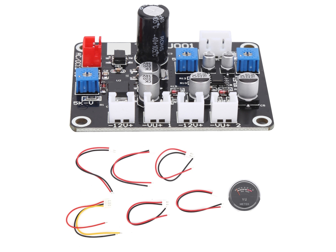 Meter Vu Db Amplificador Potencia Indicador Volumen Audio Con Placa Controladora