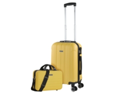 Maleta Abs Pequeña ITACA Havel amarillo (37X55x20 Cm - 37L)
