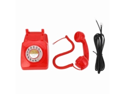 Teléfono Fijo Antiguo Con Marcador Giratorio Retro, Estilo Clásico (rojo)