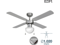 Ventilador de Techo EDM MODELO Caribbean Chrome 50W 102 Cm