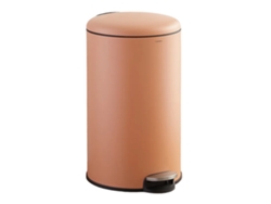 Casabel Cubo De Basura Cocina 50l, 100% Acero Inoxidable, Resistente A Huellas, Papelera Redonda Con Pedal Y Tapa, Terracota