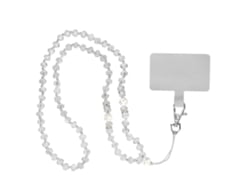 Cordón Smartphone Universal Funda y Carcasa Perlas 74cm Blanco AVIZAR