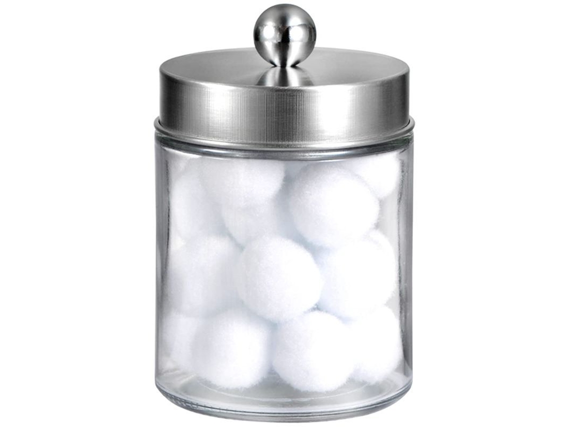 Organizador De Baño Con Tapa: Recipiente De Encimera Para Guardar Bastoncillos De Algodón Y Accesorios De Maquillaje.