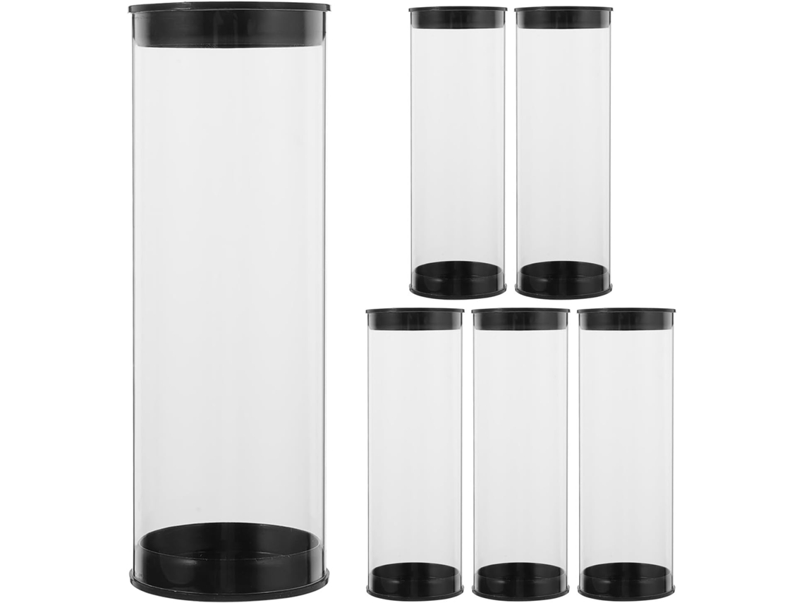 Juego De 6 Cajas/tubos De Plástico Transparente Para Pelotas De Golf.
