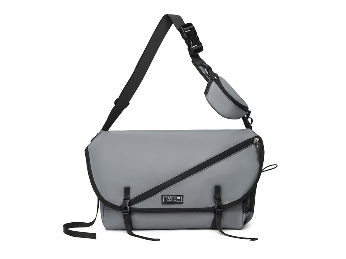 (Gris) Elegante bolso bandolera de estilo japonés, gran capacidad, bolso de hombro informal.