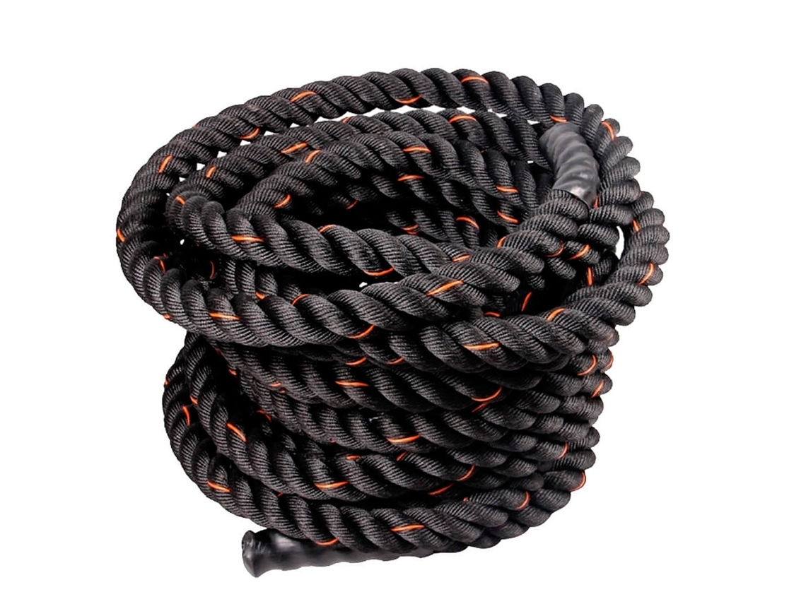 Cuerda de Crossfit FITNESS TECH (12 m x 50 mm - Polipropleno - Negro)