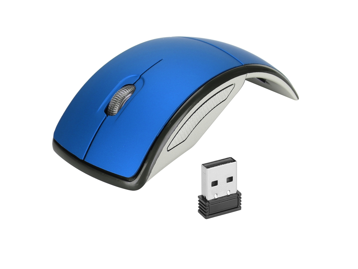 Baoj-2026 Ratón inalámbrico inteligente, delgado y portátil de 2,4 g con receptor USB para ordenador portátil, tableta y oficina (azul)