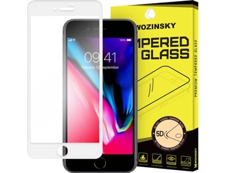 Protector Cristal Templado iPhone 7«8 Plus LMOBILE Full Cover Blanco