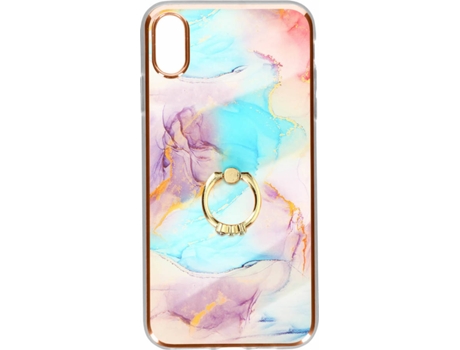 Carcasa iPhone XS Max AVIZAR TPU-IMD-BL-XSM Anillo Sujeción Multicolor