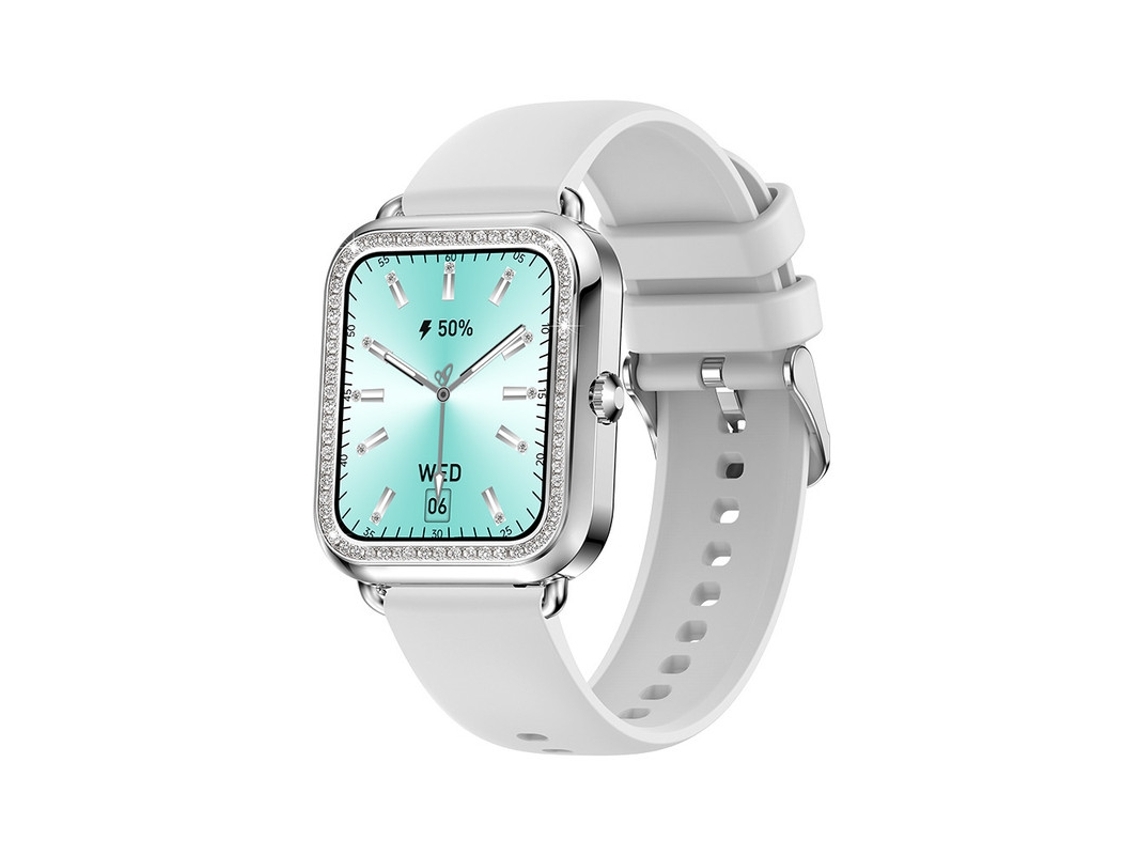 Smartwatch 1 59 Pulgadas 25 Horas Batería Larga Duración Ip67 Resistente Al Agua Plata YEMAESRE