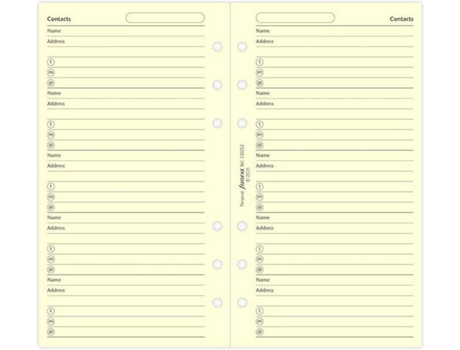 Recarga de Hojas FILOFAX Personal Contatos (Beige - Notas - 24 Hojas)