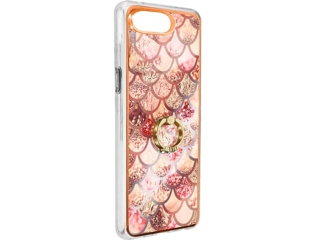Funda Apple iPhone 8 Plus AVIZAR Escamas con Anillo de Soporte (Rosa)