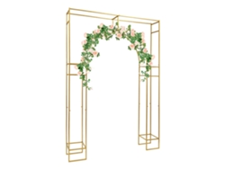 Soporte de arco para bodas, estructura de metal, altura ajustable, dorado OEM