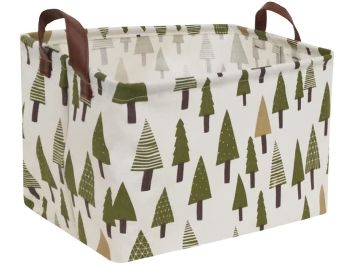 Cesta rectangular para guardería, cesta de almacenamiento infantil impermeable y ecológica, plegable para guardar juguetes de bebé con asa.
