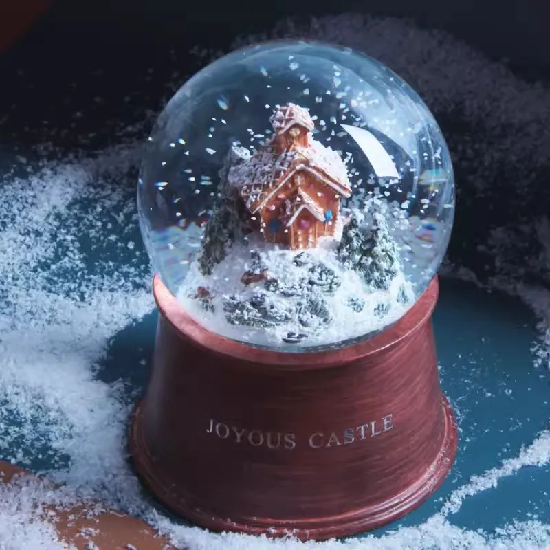 (estilo 3) Bola De Cristal, Bola De Copo De Nieve, Luz Y Caja De Música, Un Regalo De Cumpleaños Para El Novio De Una Chica.