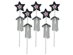 Varita de Princesa con Brillo para Niños, Varitas Mágicas para Disfraces con Lentejuelas Brillantes y Cintas Suaves, Varitas de Hada para Accesorios LAOPIPFU