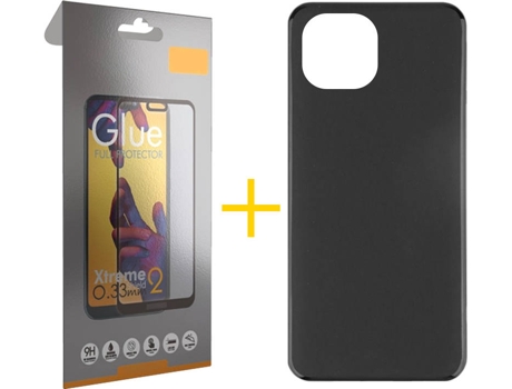 Kit Funda + Protector de Pantalla Apple iPhone 13 SKYHE Liso Negro