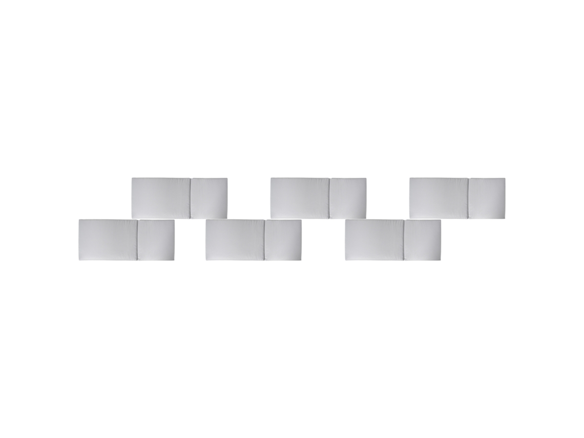 Juego de 6 cojines de respaldo Beliani Toscana/java/amantea de poliéster premium en gris 50x45x71
