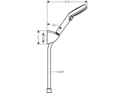Hansgrohe Vernis Blend Juego De Soporte De Ducha Vario Ahorro De Agua Con Manguera De Ducha 160 Cm Cromo, 26278000