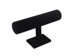Soporte Para Joyas Con Forma De T, De Terciopelo Negro, Para Exhibir Pulseras Y Collares.