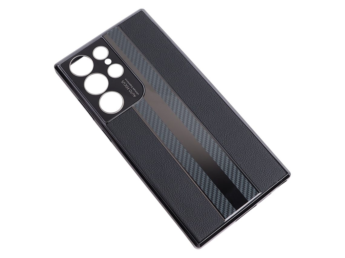Capa Para Samsung Galaxy S23 Ultra Silicone Couro Anti-impacto Proteção Total Fina Para Viagem Uso Diário Preta
