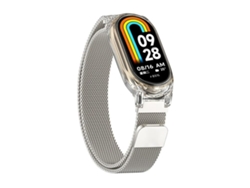 Funda y correa para Xiaomi Mi Band 7 - PC transparente - Metal magnético Milan