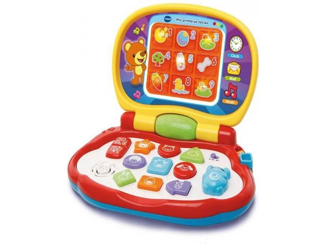 Vtechmis Primeras Teclas ordenador infantil con tres modos de juegos que enseña animales colores formas y notas musicales multicolor 3480191222 mis disfrazzes