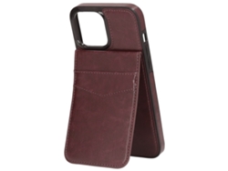 Capa Carteira Multifuncional Com Fecho Magnético E Suporte Para Iphone 13 Pro Marrom