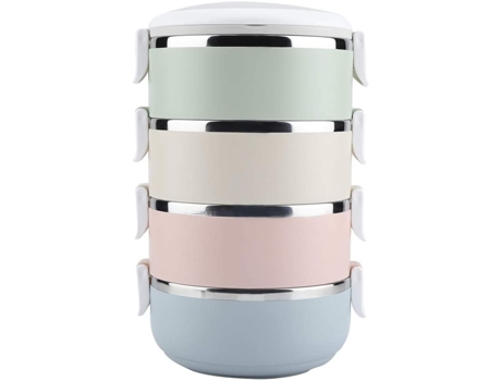 Fiambrera térmica - Contenedor de comida Bento Box portátil de acero inoxidable (2800ml)