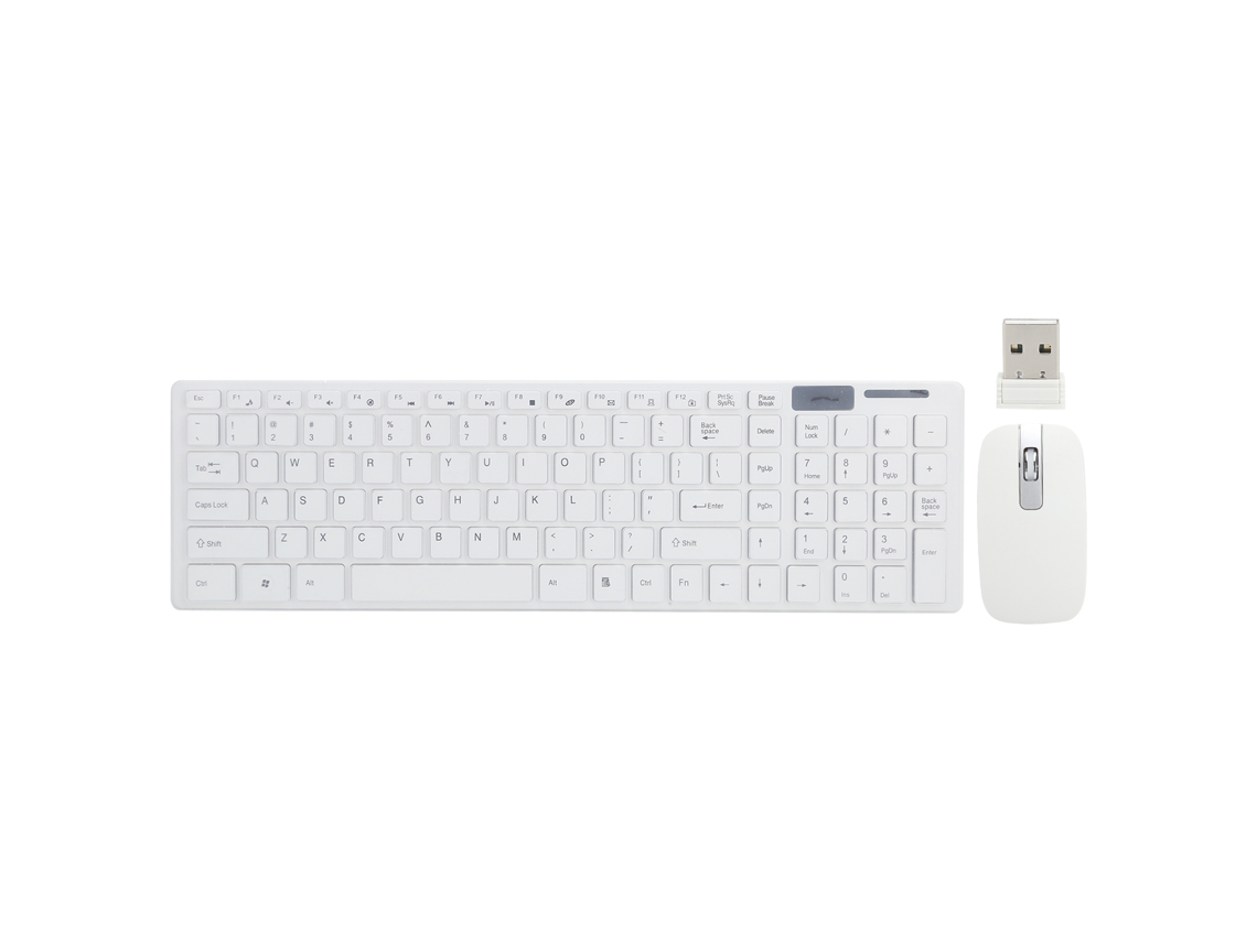 Kit De Teclado Y Ratón Inalámbricos Con Conexión Remota De 10 M Y Función Sleep Smart Para Ios/windows/android (blanco)
