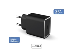 Cargador Usb C Pd 25W Power Delivery Garantia Vitalícia Negro 100% Plástico Reciclado Force Power Lite