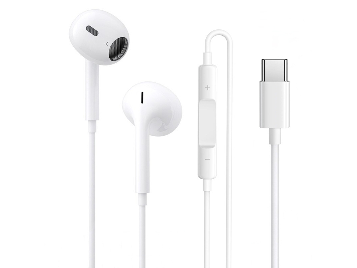 Auriculares con cable compatibles con audio digital tipo C para Apple, Huawei, iPad y tabletas Elisefashion (blanco)