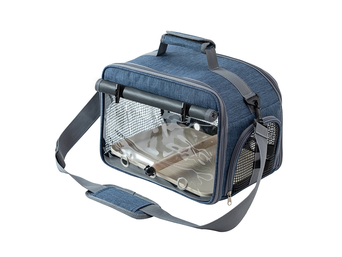 Transportín para loros Digitallab, totalmente ventilado, diseñado para viajar (azul)