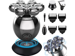 Afeitadora Eléctrica Con 7 Cuchillas Flotantes Y Base De Corte, Carrno Shaver/afeitadora Portátil Para Hombre, Resistente Al Agua*.