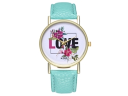 Reloj De Pulsera Analógico Para Mujer De Cuero Pu Simple De Zhoulianfa (menta)