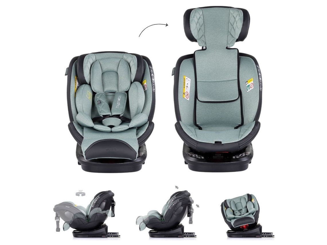 Silla de coche Hypnotic I Size con Isofix y rotación de 360º de Chipolino Basil (40-150 cm)
