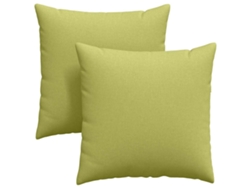 Juego de 2 cojines para sofá HARLANV1 de 80x80 cm, color verde claro.