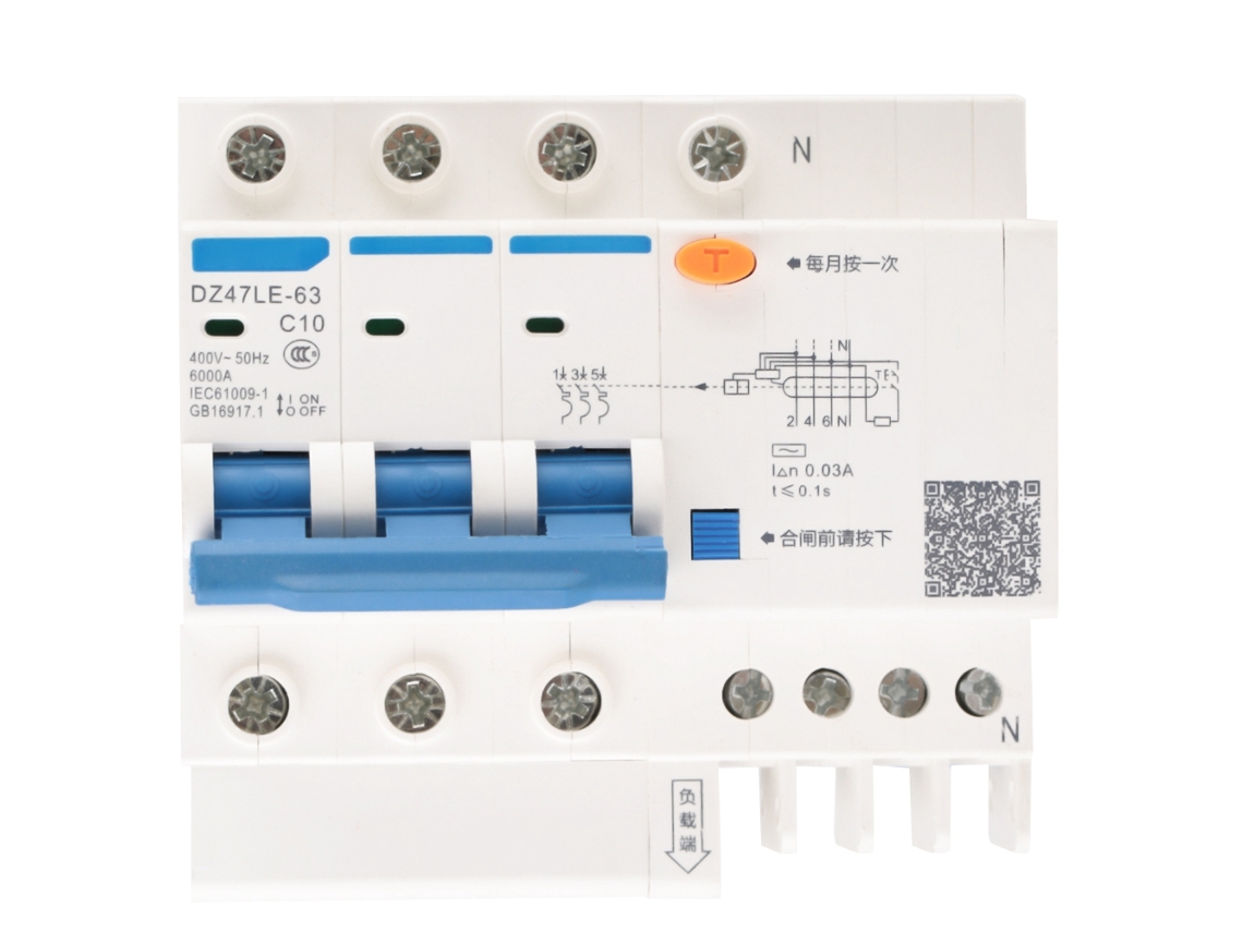 2026velora-interruptor De Circuito Diferencial Dz47le 63 3p+n 10a Protección Contra Fuga Y Sobrecarga