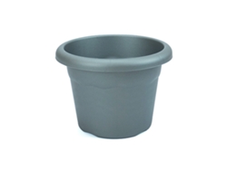 PLASTIKEN TERRA - Maceta Redonda Medida 26 cm 6L Antracita