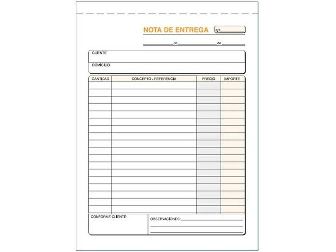 Talonario de Entregas 15 x 21 cm (10 Unidades)