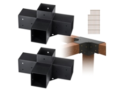 Juego de soportes y conectores para pérgolas y postes de madera Tekmaquinas
