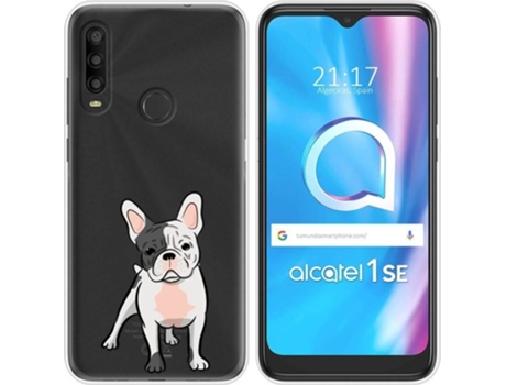 Carcasa Alcatel 1SE 2020 TUMUNDOSMARTPHONE Dibujos Transparente Perros 06 Multicolor