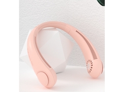 SPGUARD Portable Fan Mini USB Rechargeable Fan Quiet Small Fan Hands-free Leafless Small Neck Fan 360° Airflow for Office/Outdoor/Travel/Work (Pink)