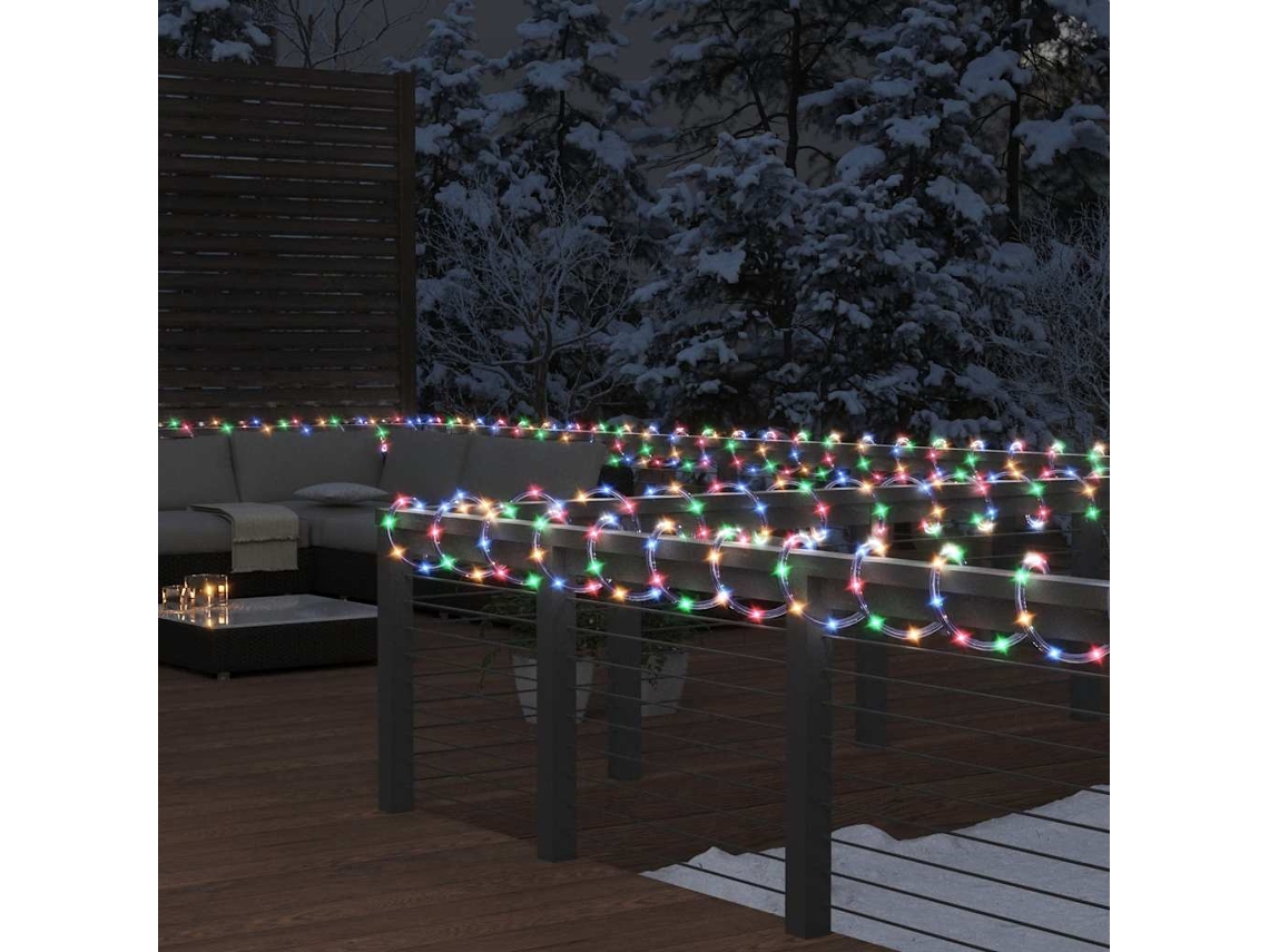 Guirnalda de luces con 120 luces LED, 5 m, PVC multicolor, HARLANV1