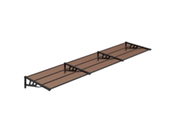 Maison Exclusive - Marquesina De Puerta Policarbonato Negro 358,5x90 Cm