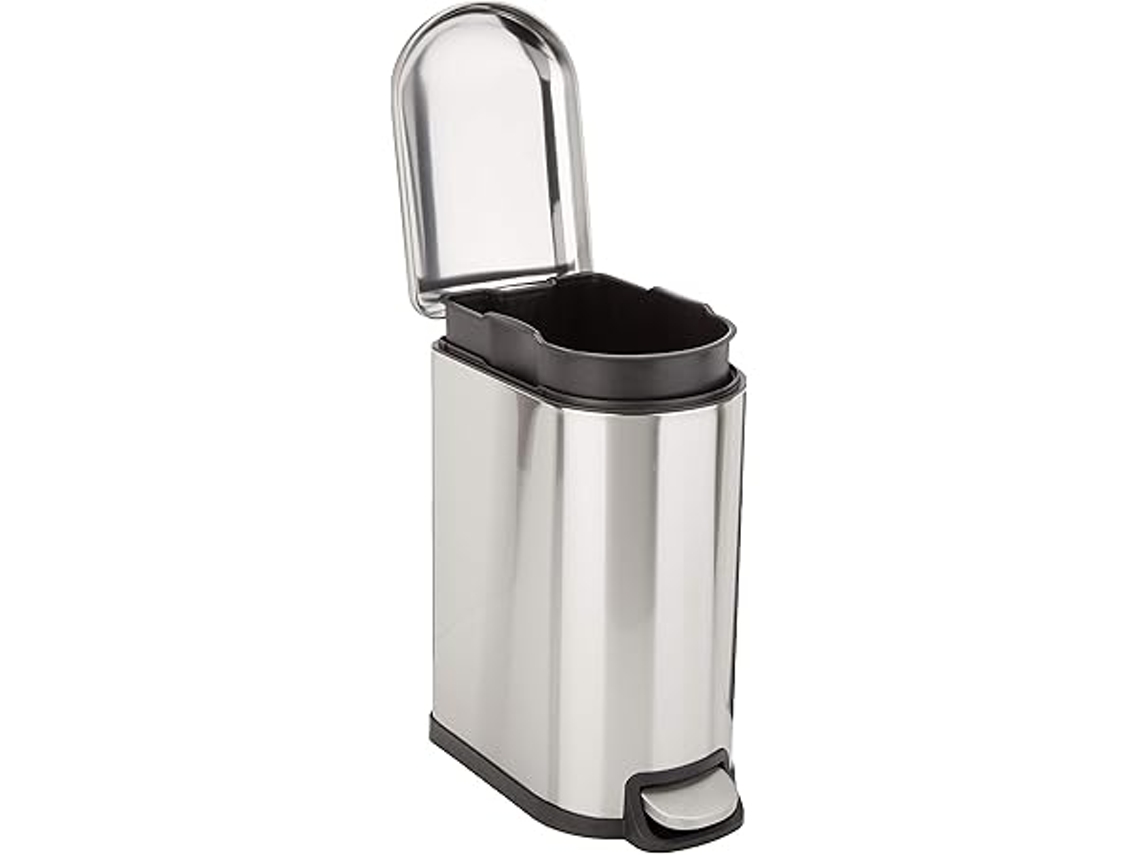 Es Un Cubo De Basura Con Pedal Y Mecanismo De Cierre Suave Y Resistente A Las Manchas. Ideal Para Baños, Dormitorios Y Salas De Estar, Tiene